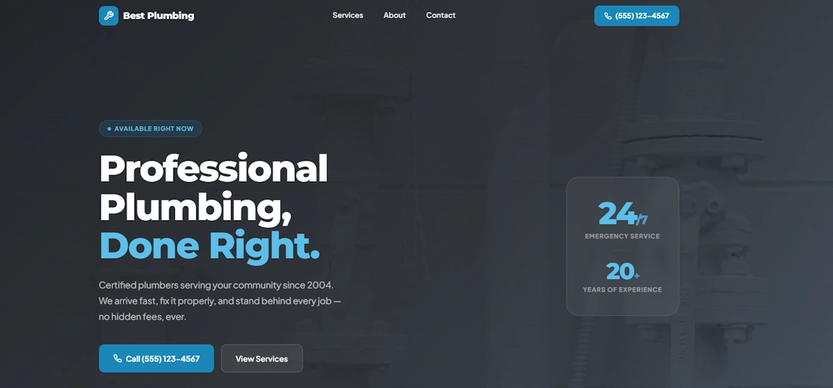 Best Plumbing website preview
